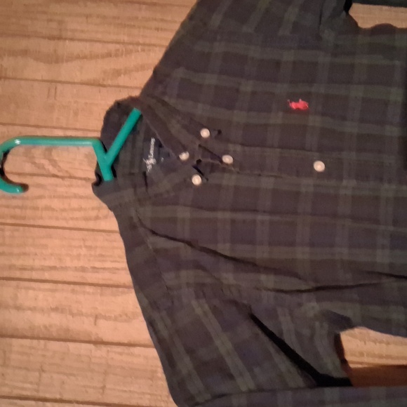 Polo by Ralph Lauren Kids Green Checkered Button Down Shirt - Picture 2 of 6